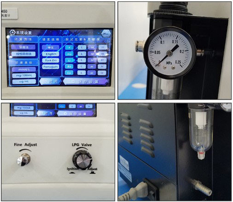 Multielement Table Top Lab Spectrophotometer LCD Dual Channel Flame Photometer