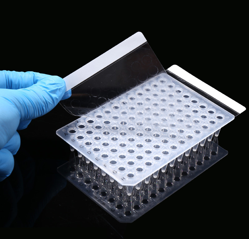 Transparent 96 Well PCR Well Plate Microplate Sealing Film PCR Test